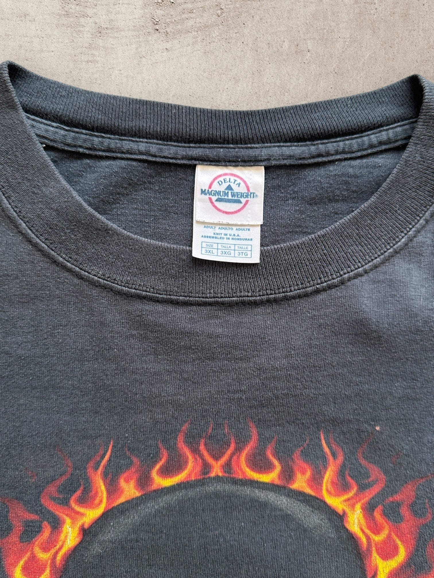 00s Underground Biker Flame L/S Graphic T-Shirt - 3XL