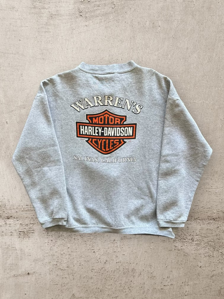 90s Harley Davidson Zip Up Crewneck - XL