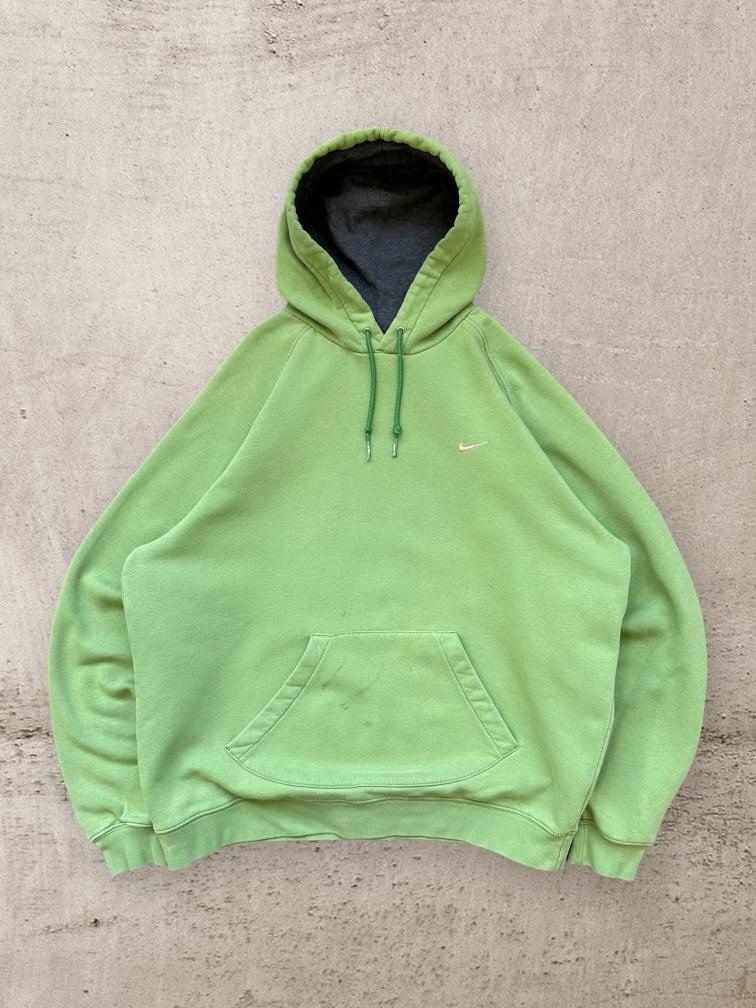 00s Nike Green Mini Swoosh Hoodie - XL