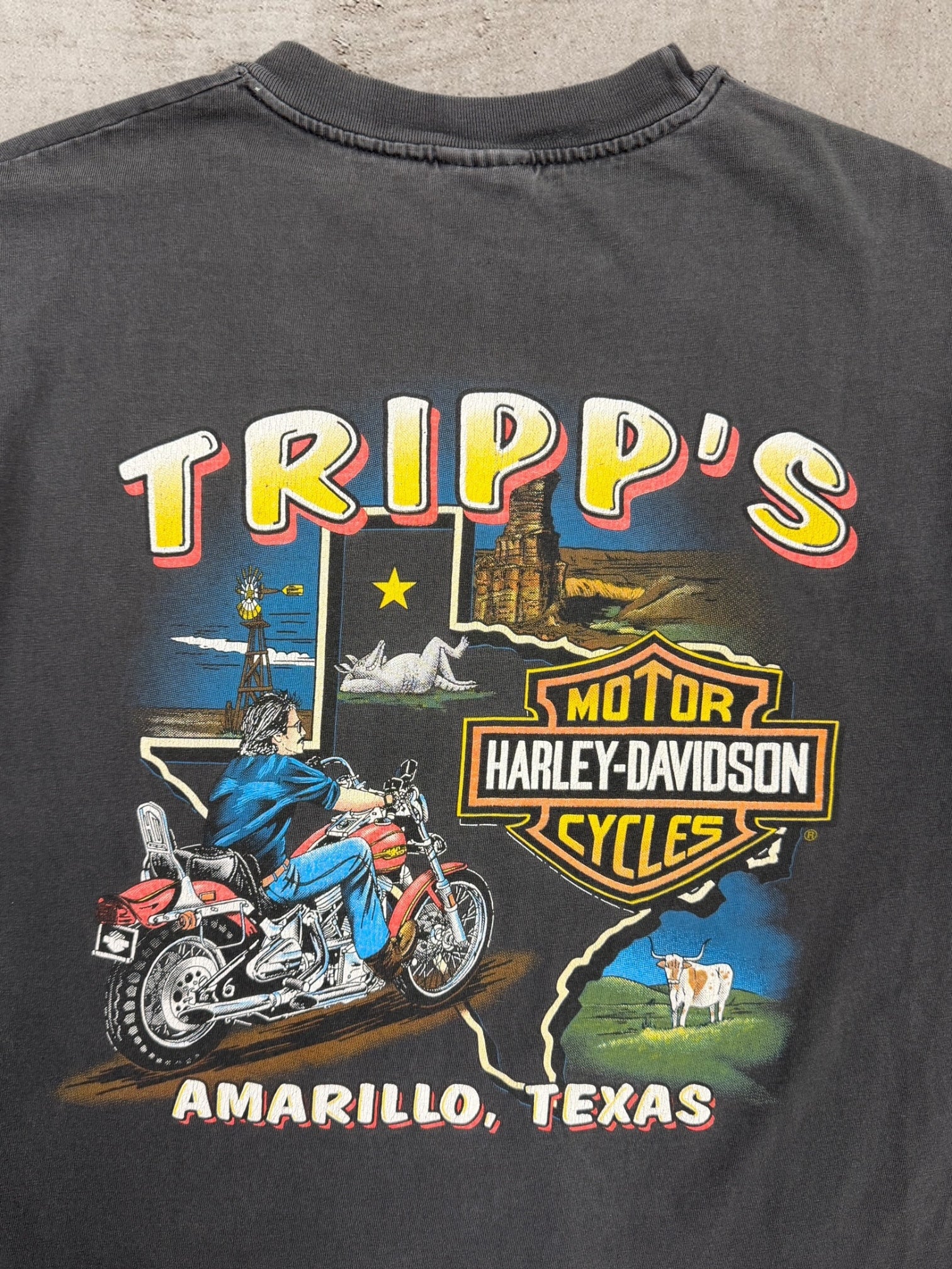 90s Harley Davidson Rules The Road Graphic T-Shirt - Large