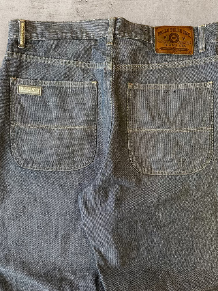 00s Pelle Pelle Baggy Denim Jeans - 37x34