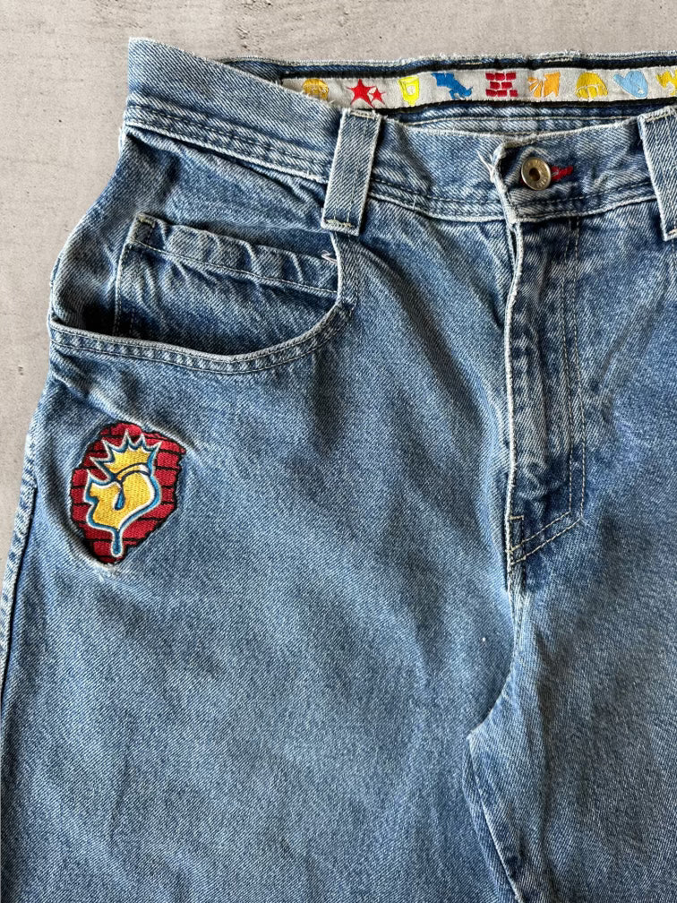 90s Jnco Light Wash Baggy Shorts - 30”