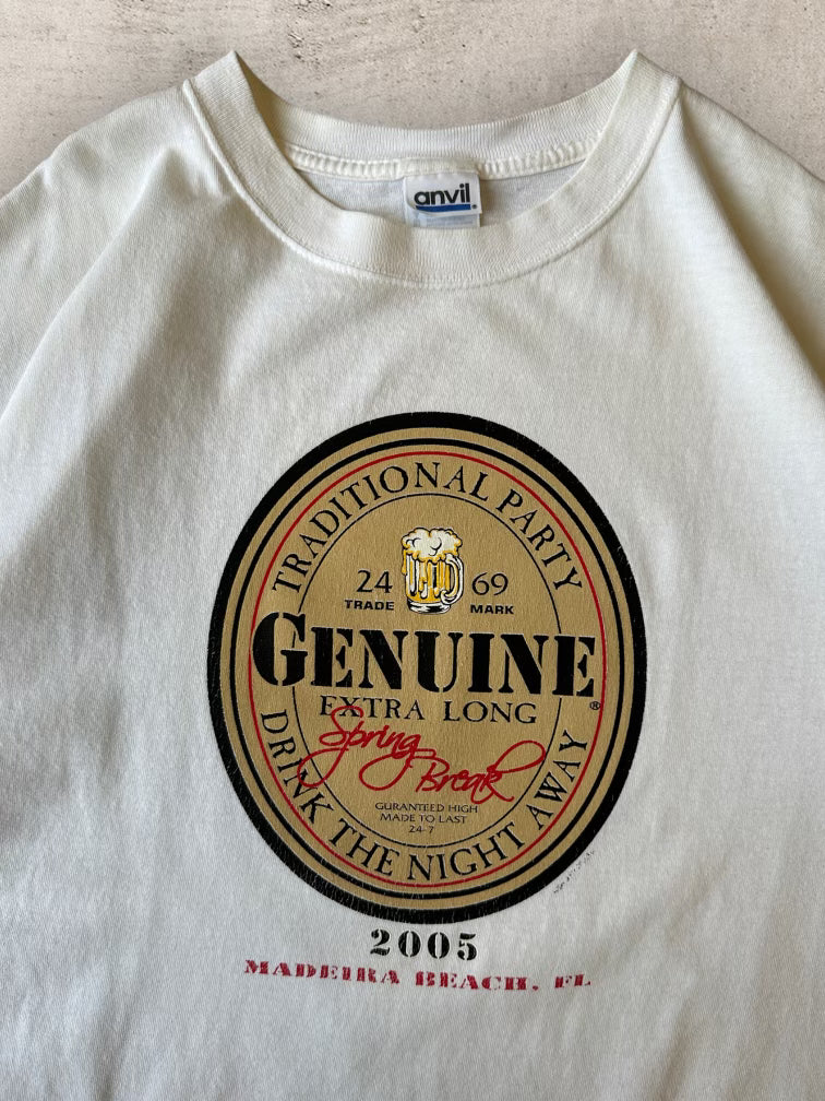 00s Genuine Beer Traditional Party T-Shirt - Large