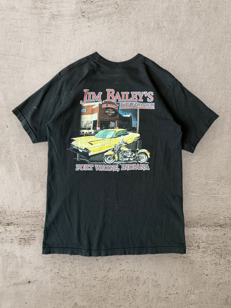 00s Harley Davidson Flames T-Shirt - Medium