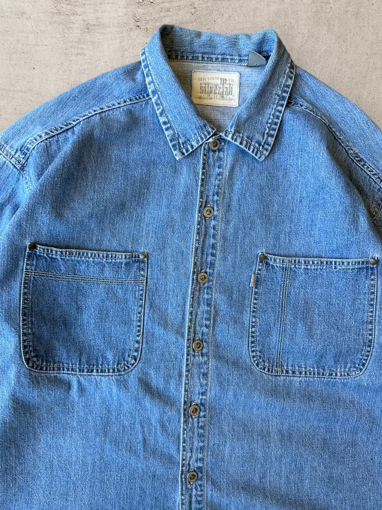 90s Levi’s Silver Tab Denim Button Up Shirt - XL