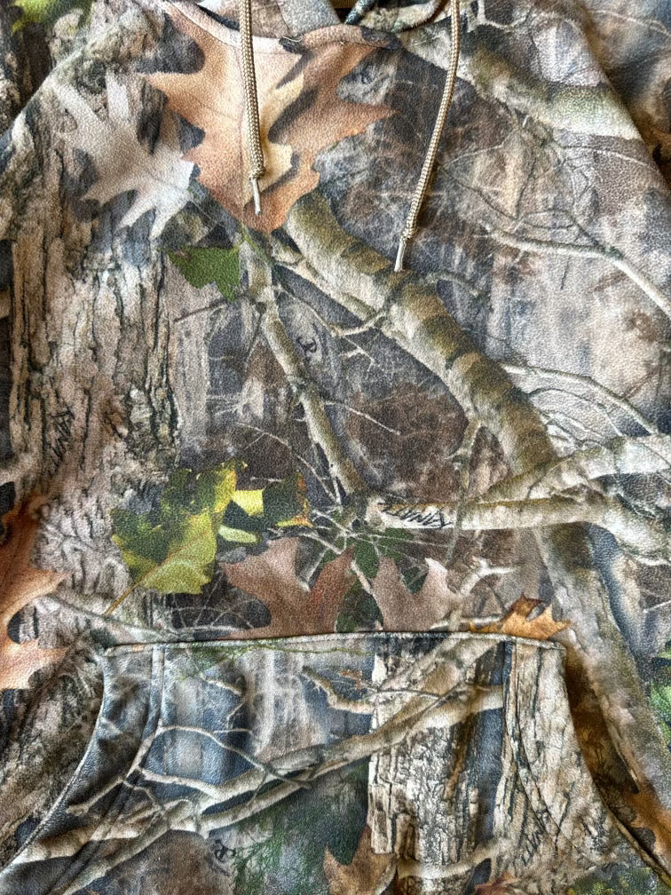 00s Tree Camouflage Fleece Hoodie - Large