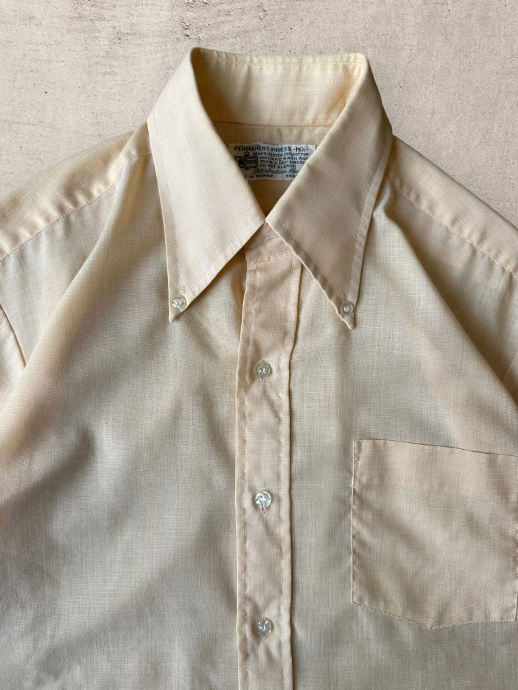 80s Kmart Polyester Button Up Shirt - Large
