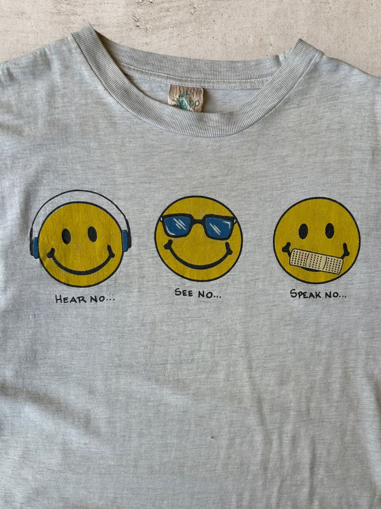 90s Smiley No Sh*t T-Shirt - XL