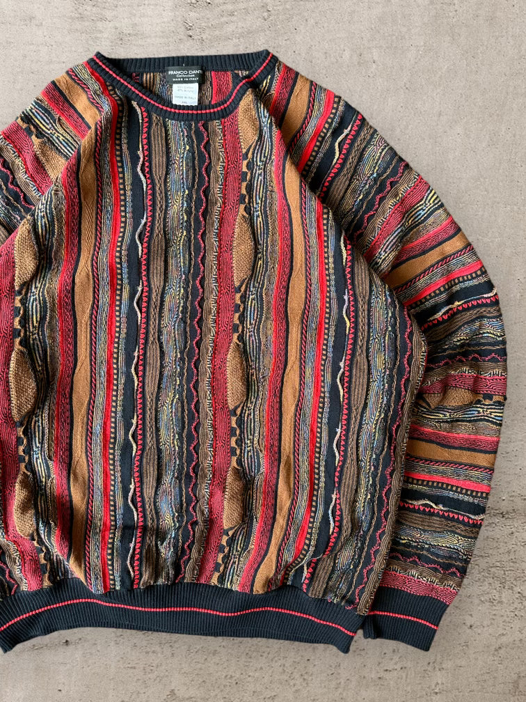 90s Franco Danti Multicolor Knit Sweater - XXL