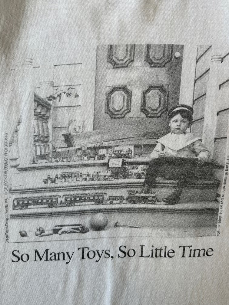 90s So Many Toys So Little Time Photograph T-Shirt - XL