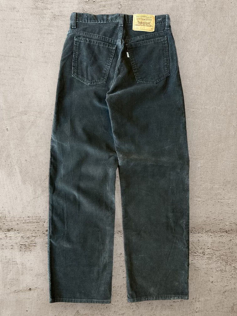 80s Levi’s Wide Leg Black Corduroy Pants - 30x32