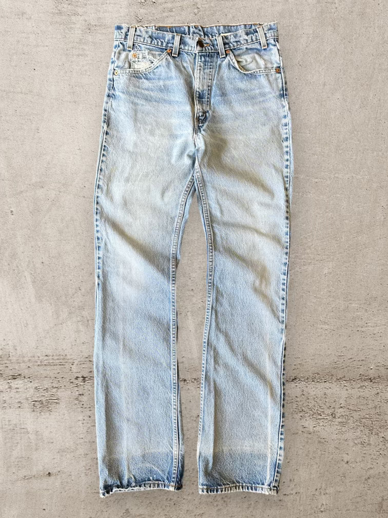 80s Levi’s 517 Orange Tab Light Wash Denim Jeans - 32x34