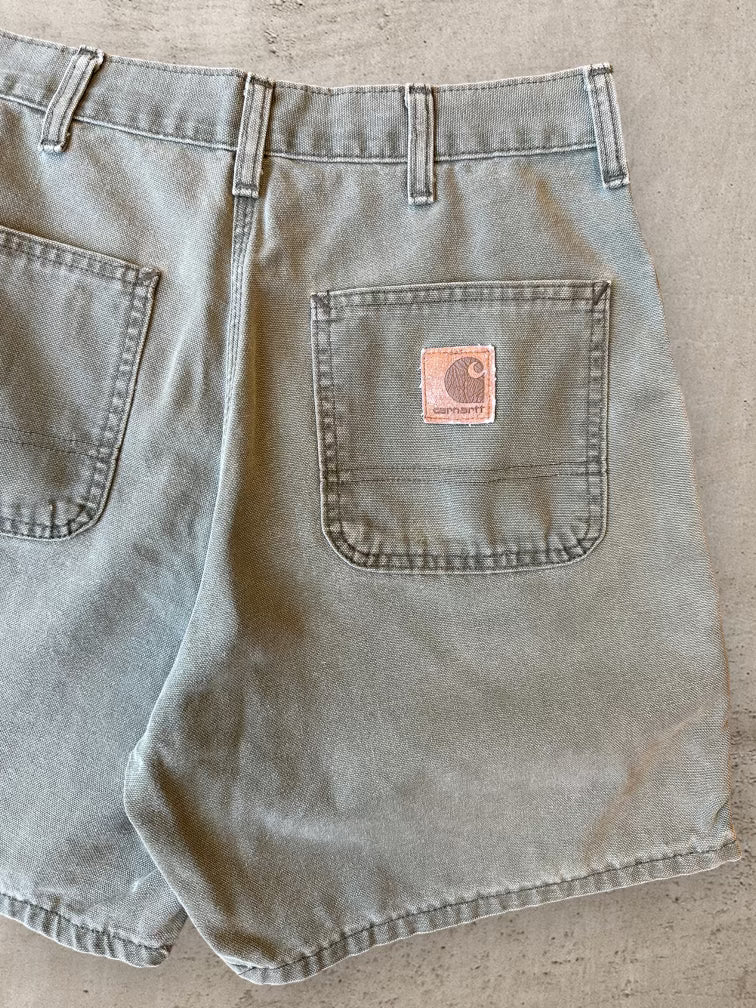 90s Carhartt Olive Green Shorts - 30”