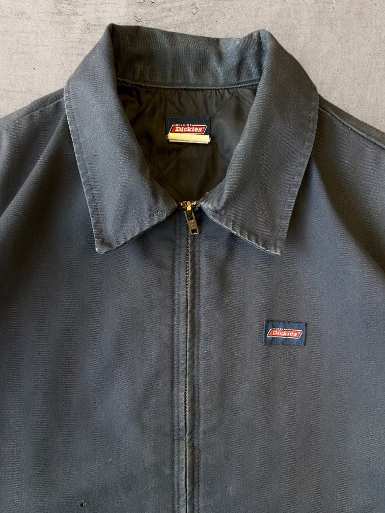 00s Dickies Black Eisenhower Work Jacket - Large