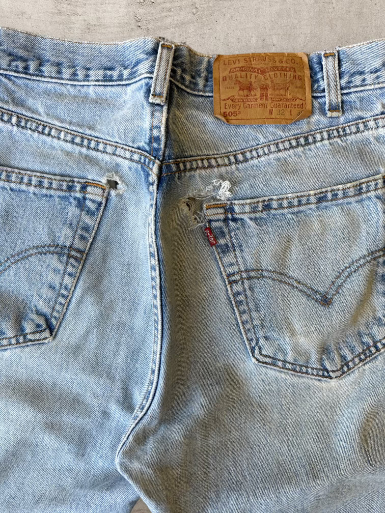 90s Levi’s 505 Light Wash Denim Jeans - 32x29