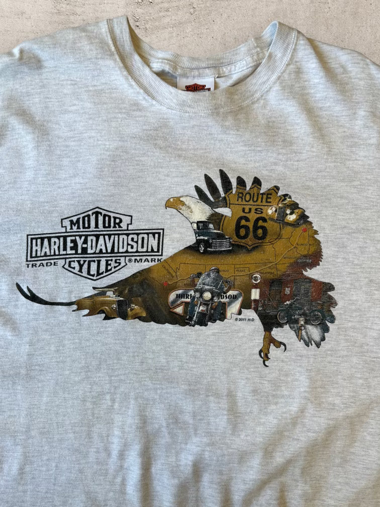 00s Harley Davidson Route 66 Eagle T-Shirt - XL