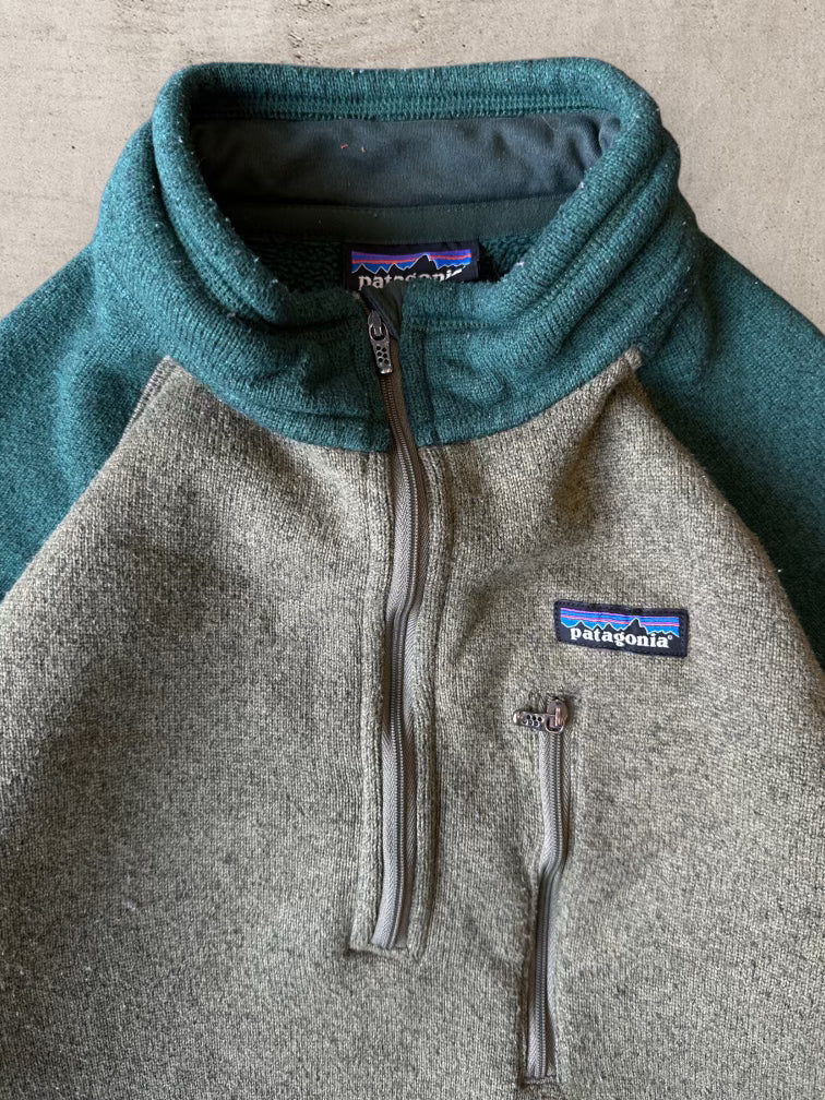 00s Patagonia Color Block 1/4 Zip Sweatshirt - Large