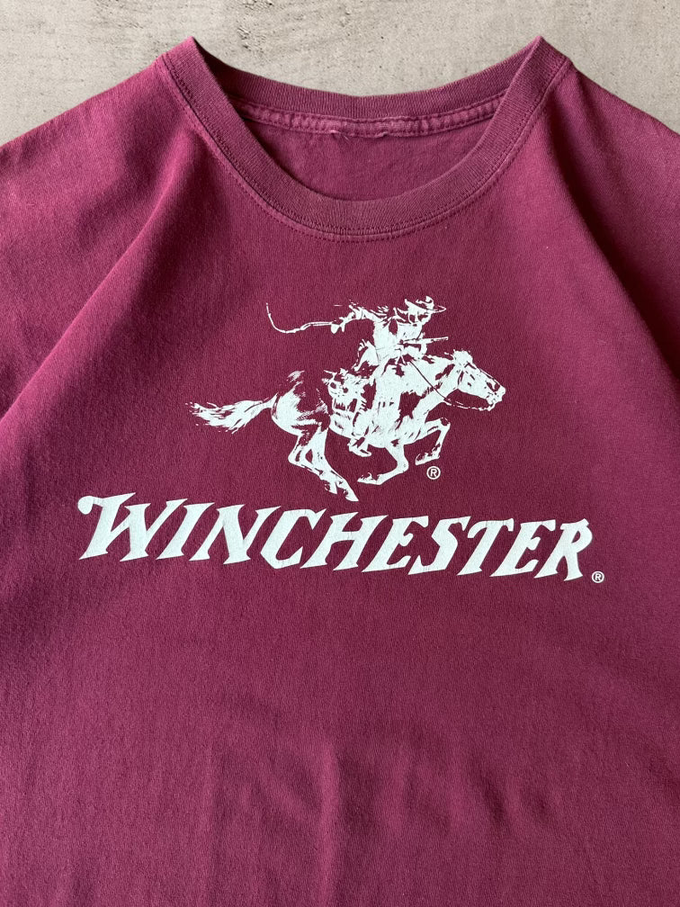 00s Winchester Maroon T-Shirt - Large