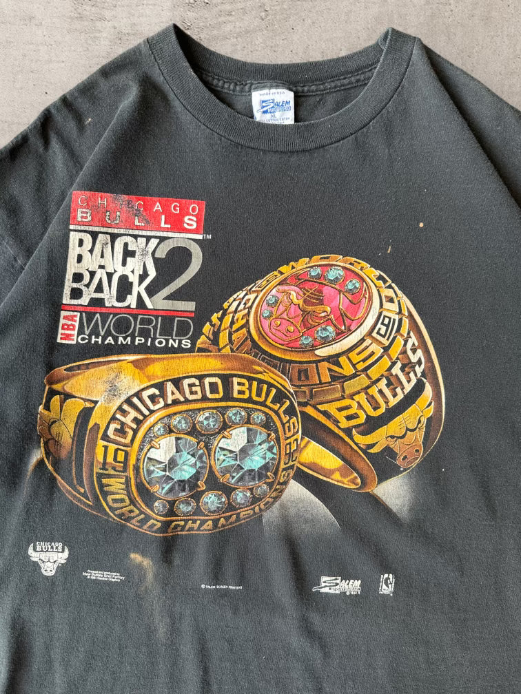 1992 Chicago Bulls Rings T-Shirt - XL