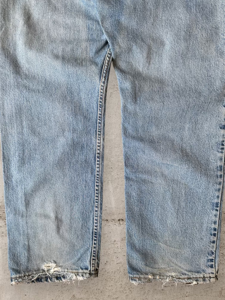 90s Levi’s 505 Light Wash Distressed Denim Jeans - 36x30