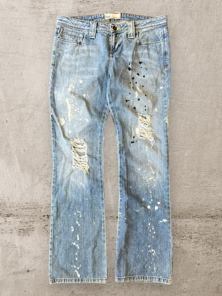 00s Lei Paint Splatter Denim Jeans - 32x33