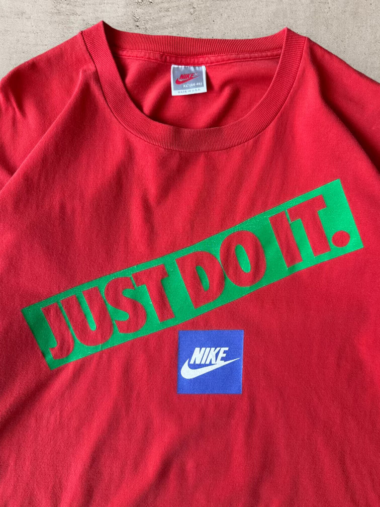 90s Nike Just Do it Box Logo T-Shirt - XL