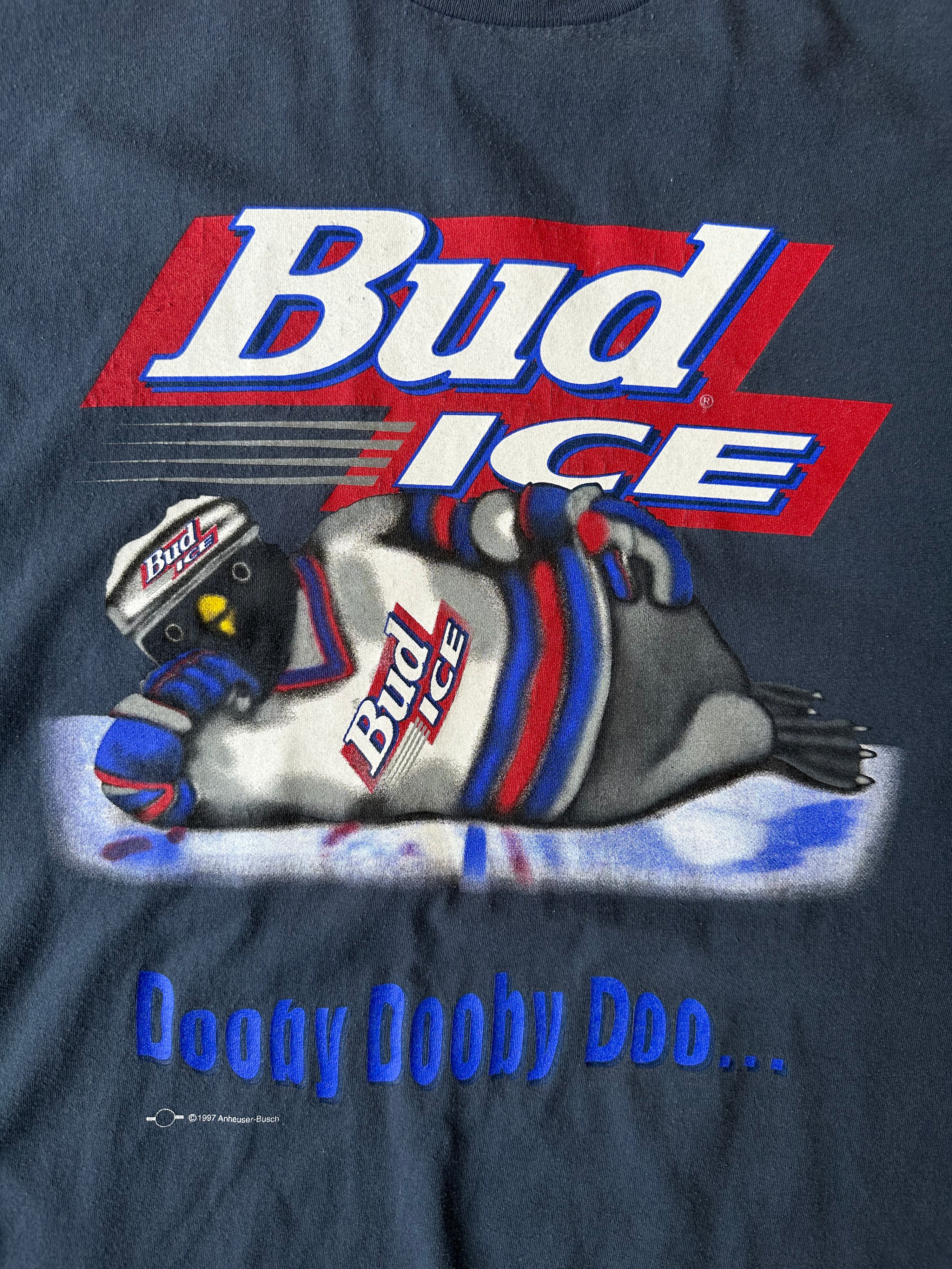 90s Bud Ice Dooby Dooby Doo T-Shirt - Large