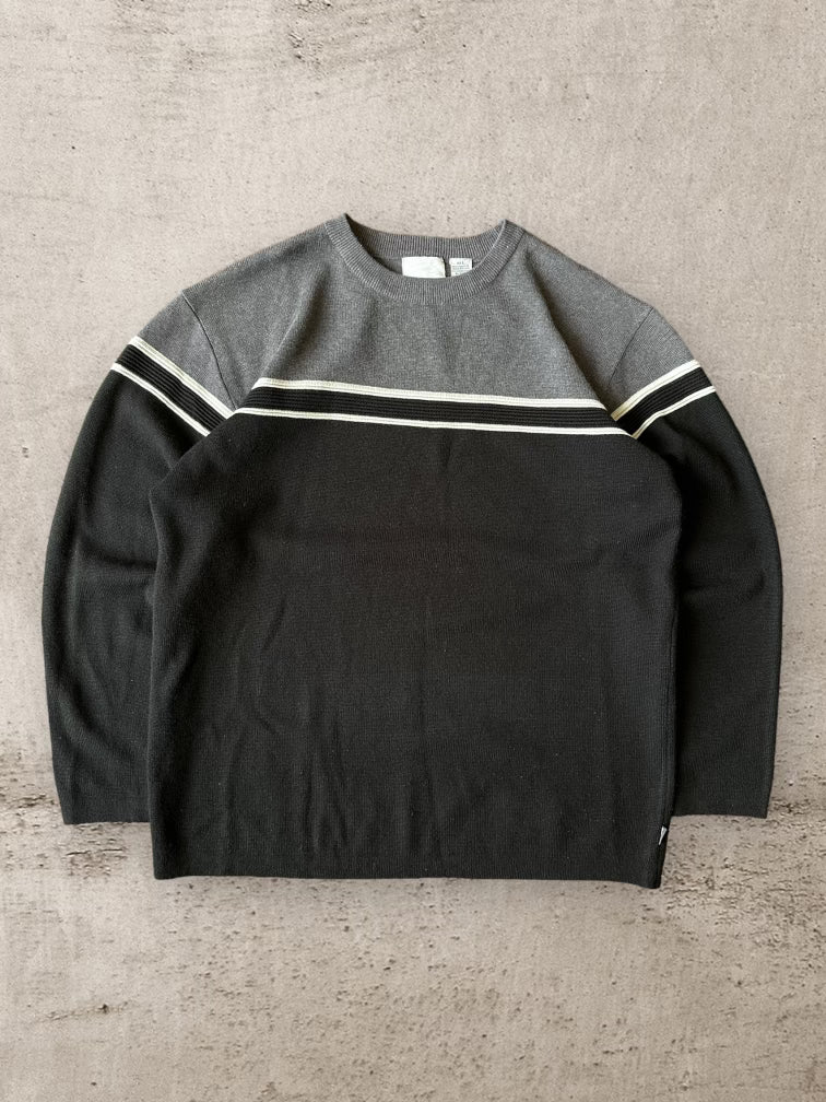 90s Color Block Striped Sweater - XL