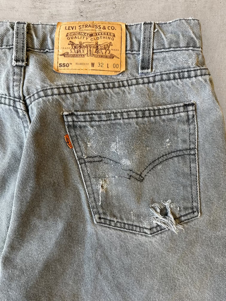 80s Levi’s Orange Tab Grey Denim Shorts - 32”