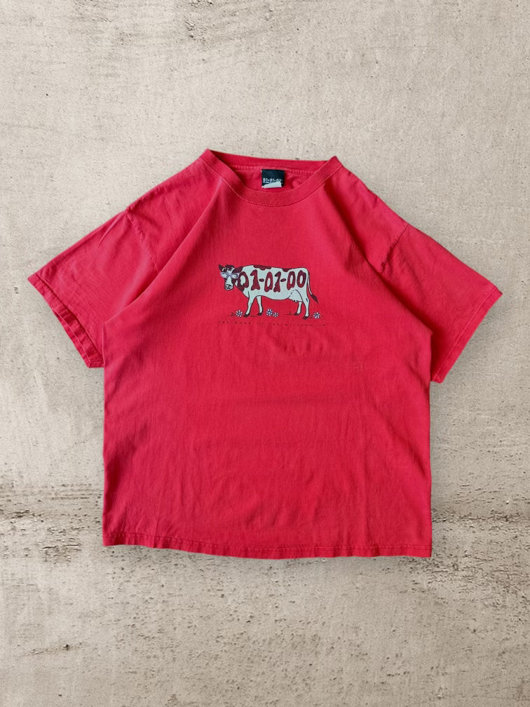 00’ The Mark Of A Millennium Cow T-Shirt - XL
