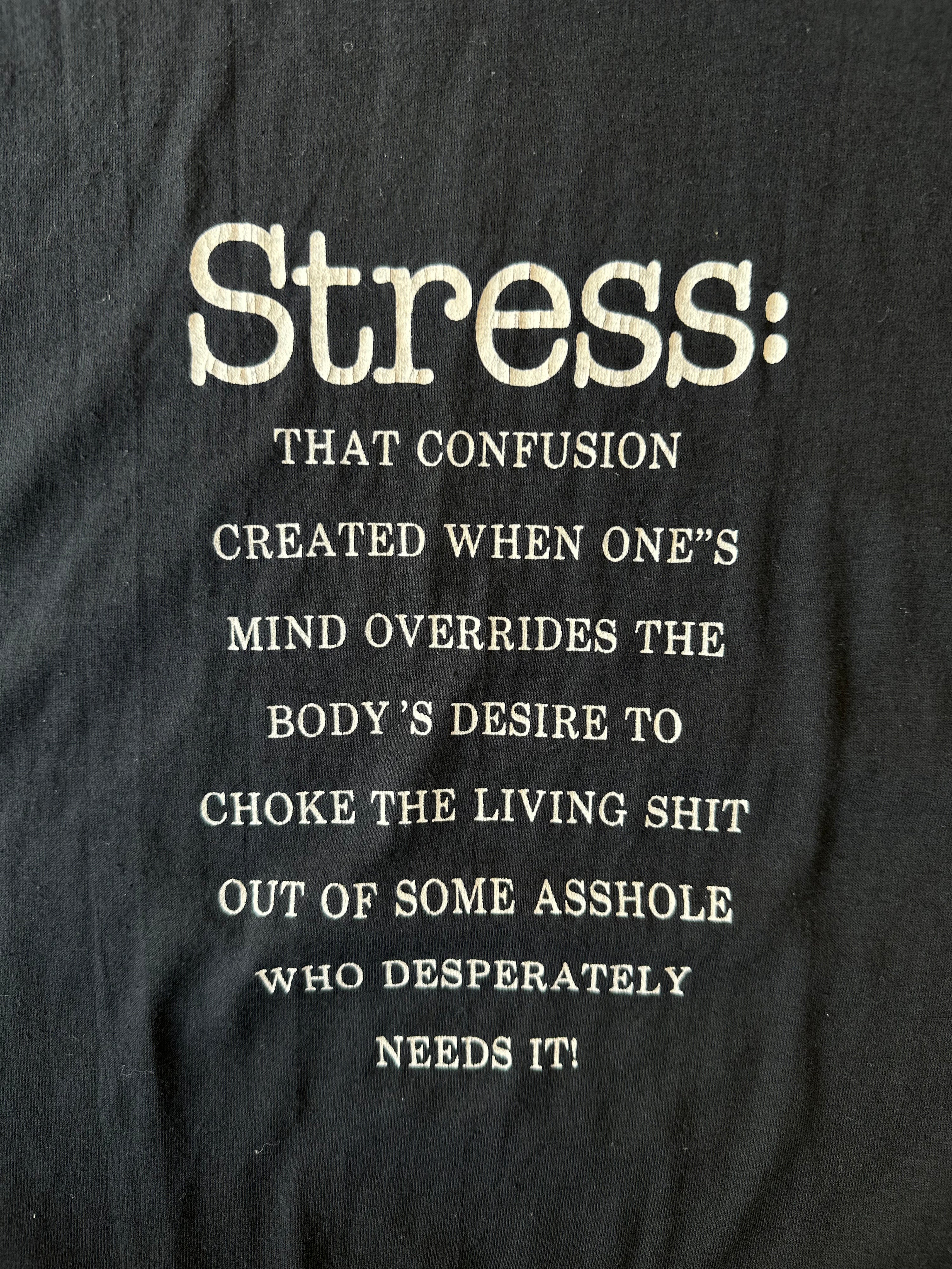 90s Stress Parody T-Shirt - Medium