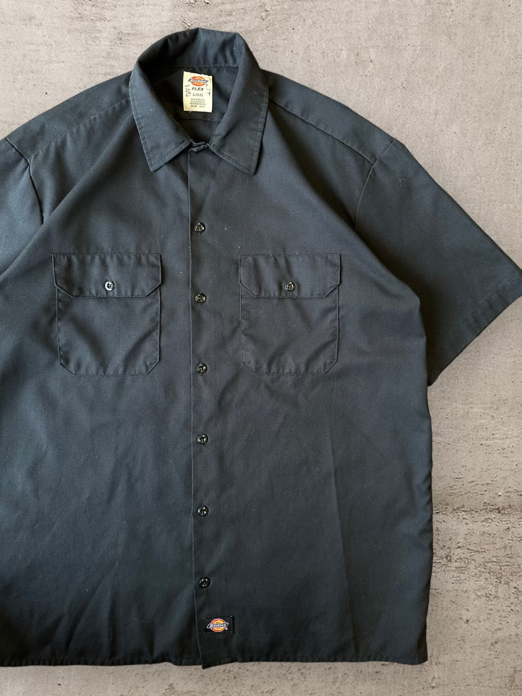 00s Dickies Black Button Up Shirt - XL