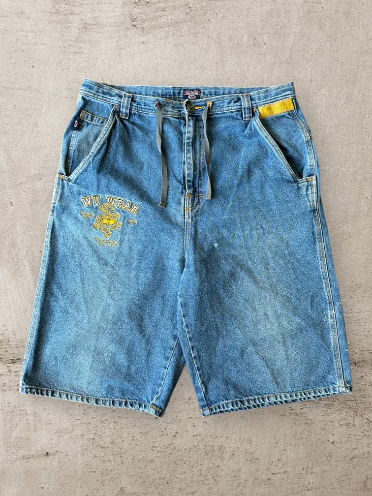 90s Wu Wear Denim Baggy Shorts - 38”
