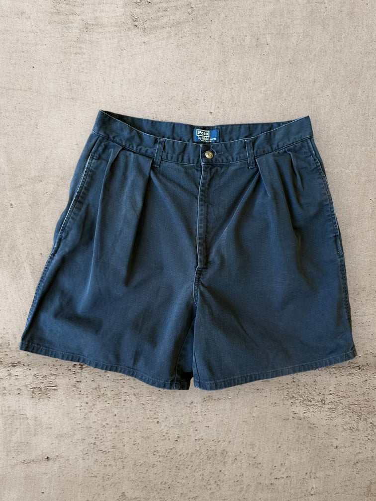 90s Polo Navy Blue Chino Shorts - 32”