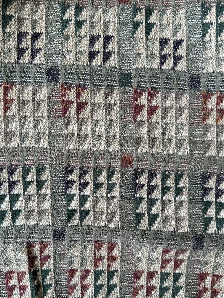 90s TSR Geometric Multicolor Knit Sweater - XL