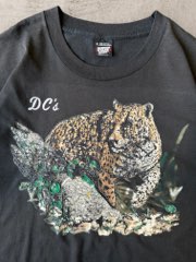 90s Leopard Cracked Graphic T-Shirt - XL