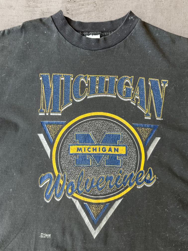 90s Michigan Wolverines Graphic T-Shirt - Large