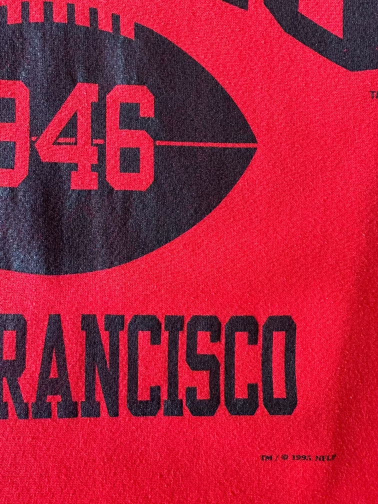 90s San Fransisco 49ers Red Crewneck - XL