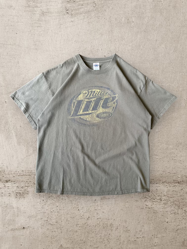 00s Green Miller Lite T-Shirt - XL