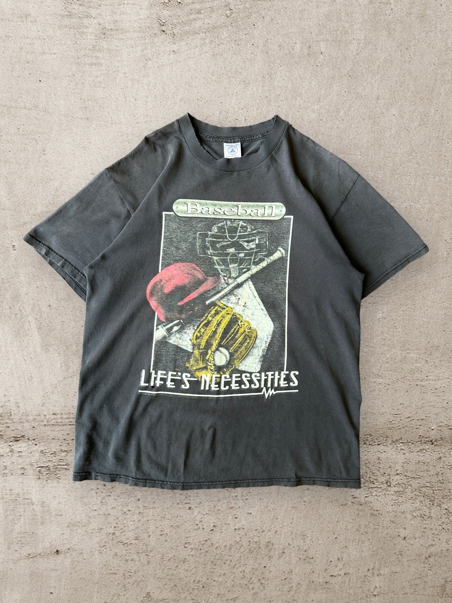 90s Life’s Necessities Baseball T-Shirt - Large