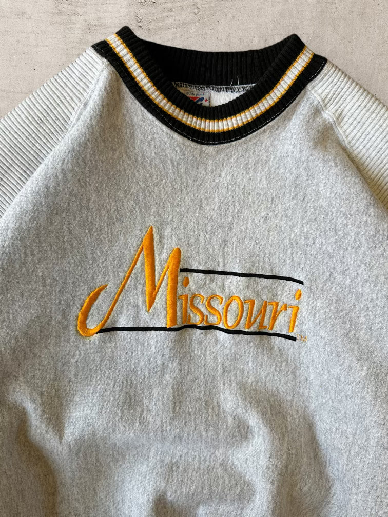90s Missouri Striped Cuff Crewneck - XL