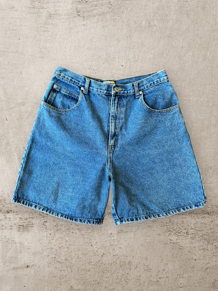 00s NorthWest Blue Dark Wash Denim Shorts - 32”