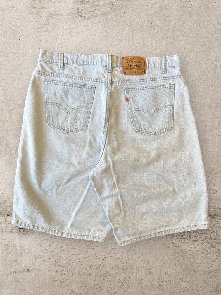 90s Levi’s 560 OrangeTab Light Wash Denim Shorts - 38”