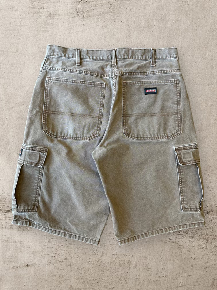 00s Dickies Brown Cargo Shorts - 34”