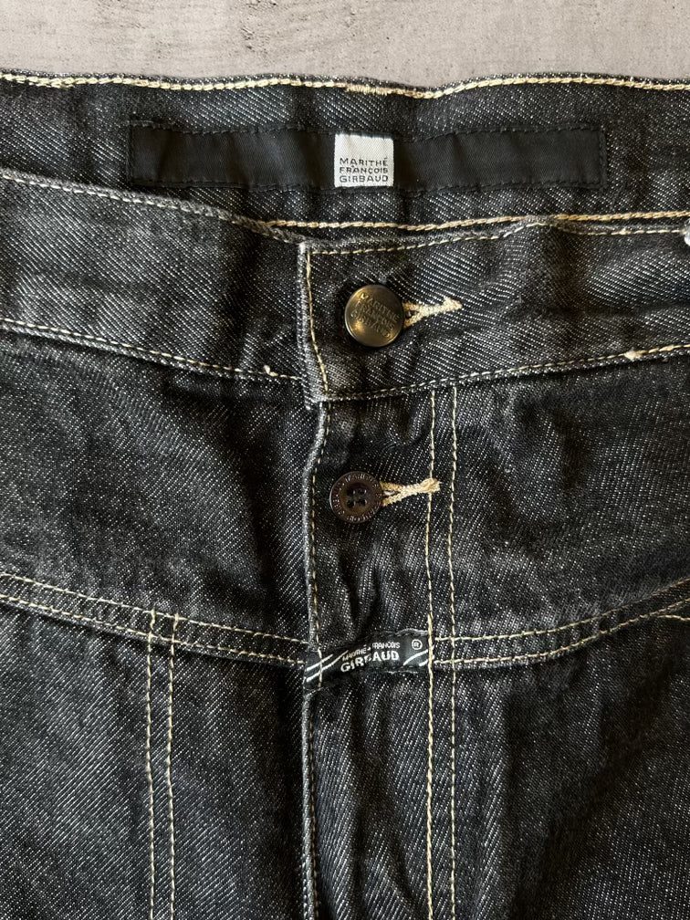 90s Marithe Francis Girbaud Black Denim Jeans - 38x30