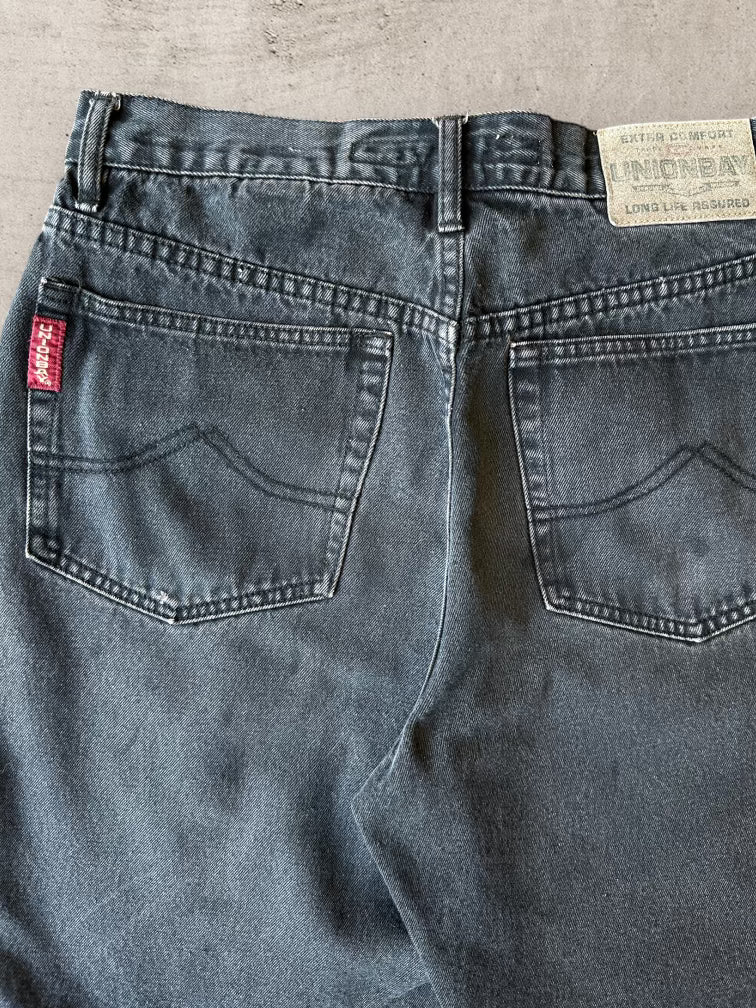 00s Union Bay Black Denim Shorts - 32”