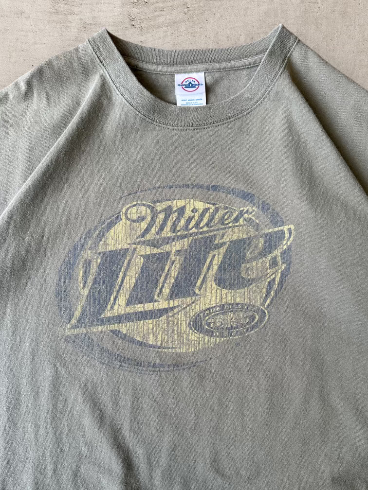 00s Green Miller Lite T-Shirt - XL