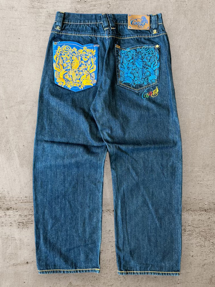 00s Coogi Dark Wash Denim Baggy Jeans - 32x30