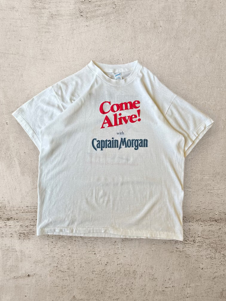 80s Captain Morgan Come Alive T-Shirt - XL