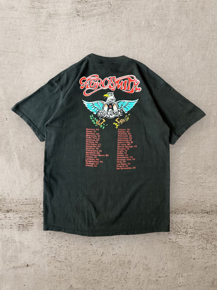90s Aerosmith Aero Force Tour T-Shirt - XL